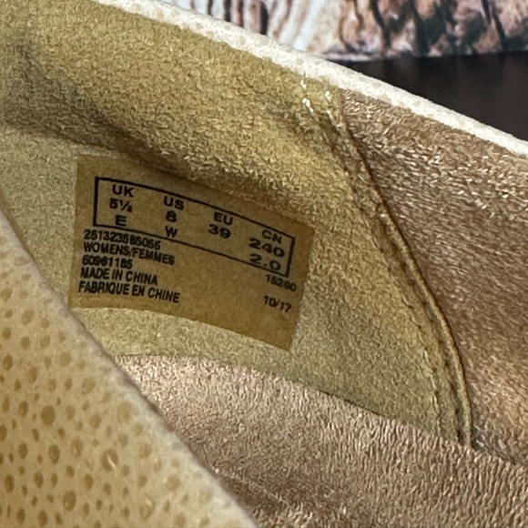 Clarks Unstructured Speckled Capped Toe Flats Womens Sz 8W - Picture 10 of 10